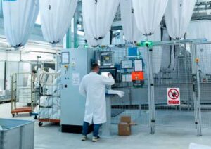 Bearbeitung von Pflegetextilien